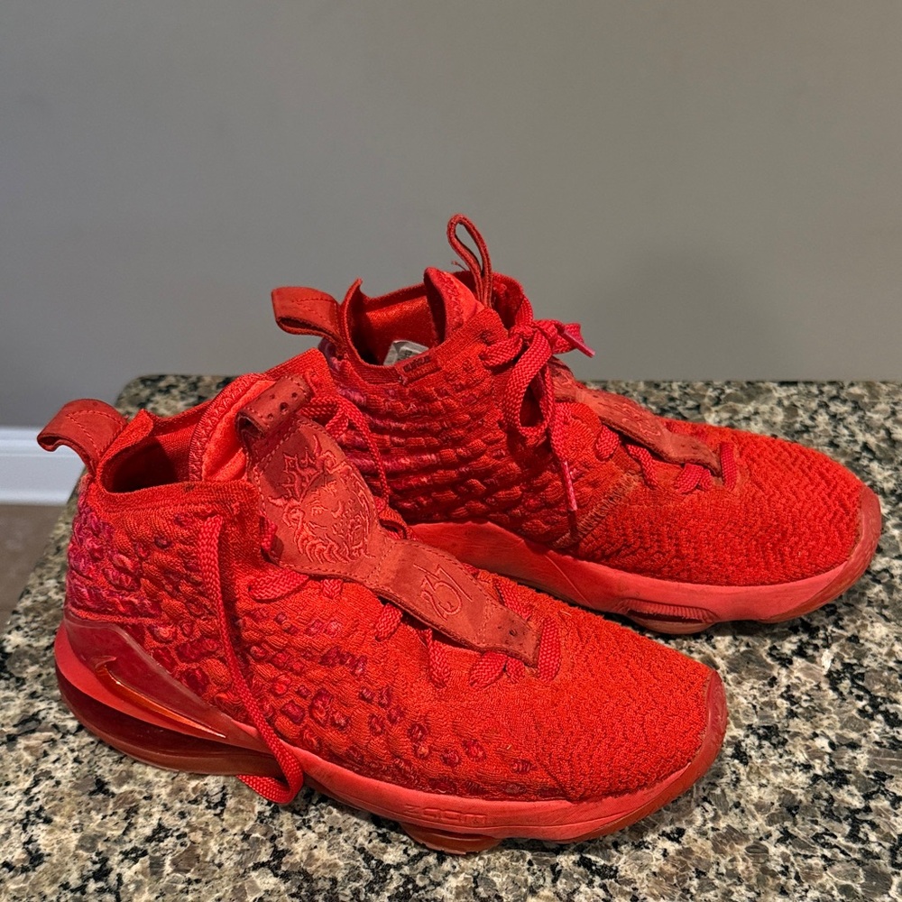 Nike LeBron XVII University Red Kids Red Sneakers used